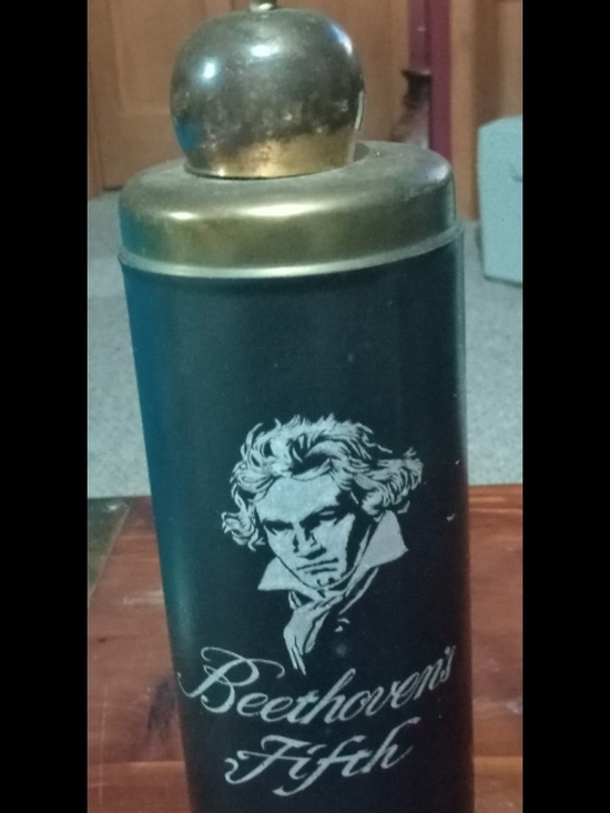 Other - Beethoven's Fifth Decorative Metal Canister in Black and Gold